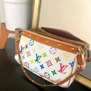 Monogram Multicolor Pouchette with Studs
